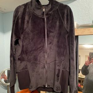 Athleta cloud fleece fitted zip up jacket